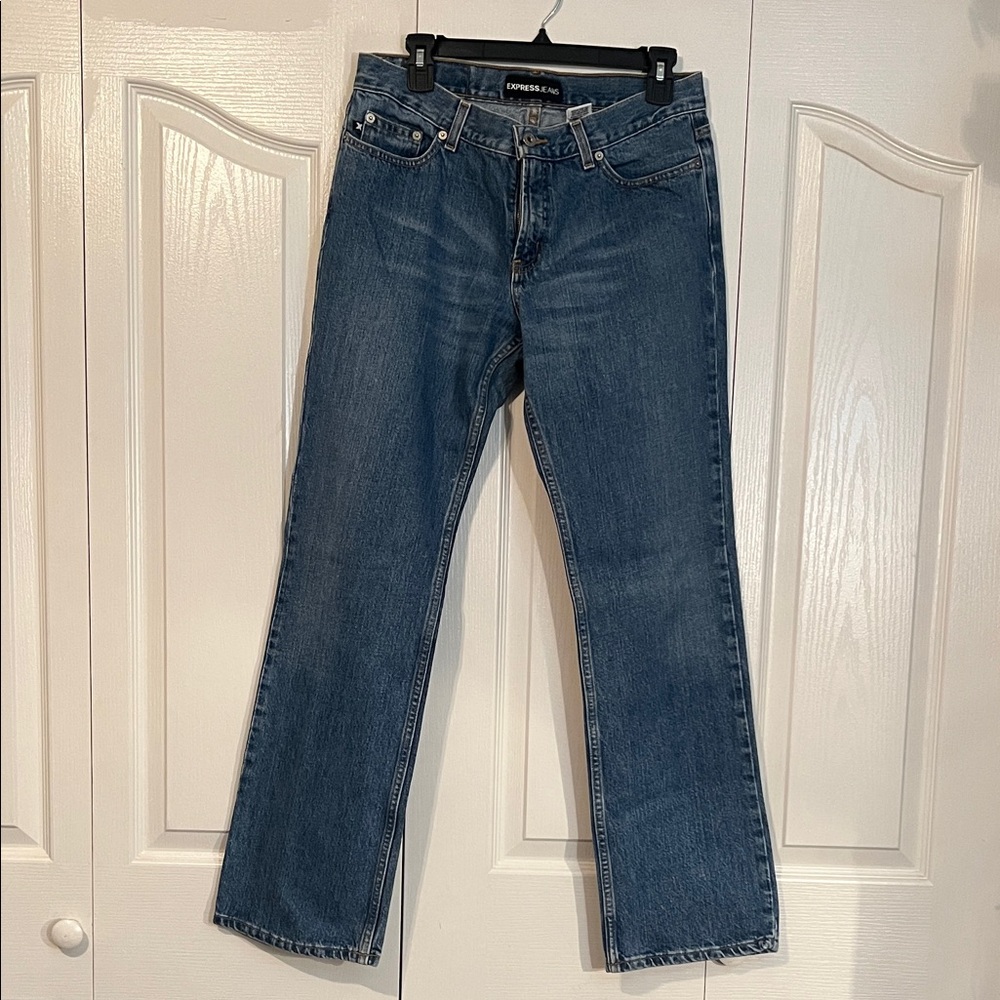 Express Vintage Bikini cut Dark Blue Jeans. Excellent condition. Like new. Y2K